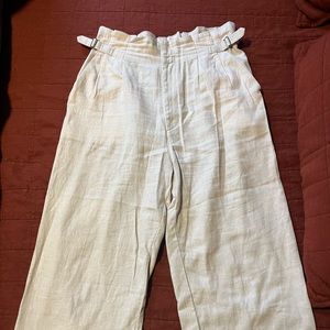 A & F Cropped linen trousers